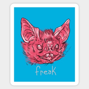 pink freak buck teeth Sticker